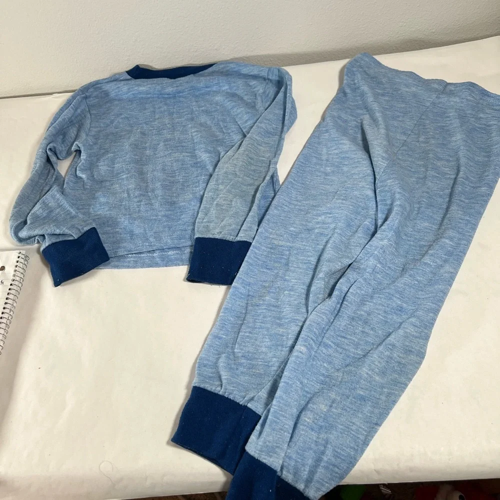 Vintage Allison‎ Blue Mickey Mouse Pajama Set size 7